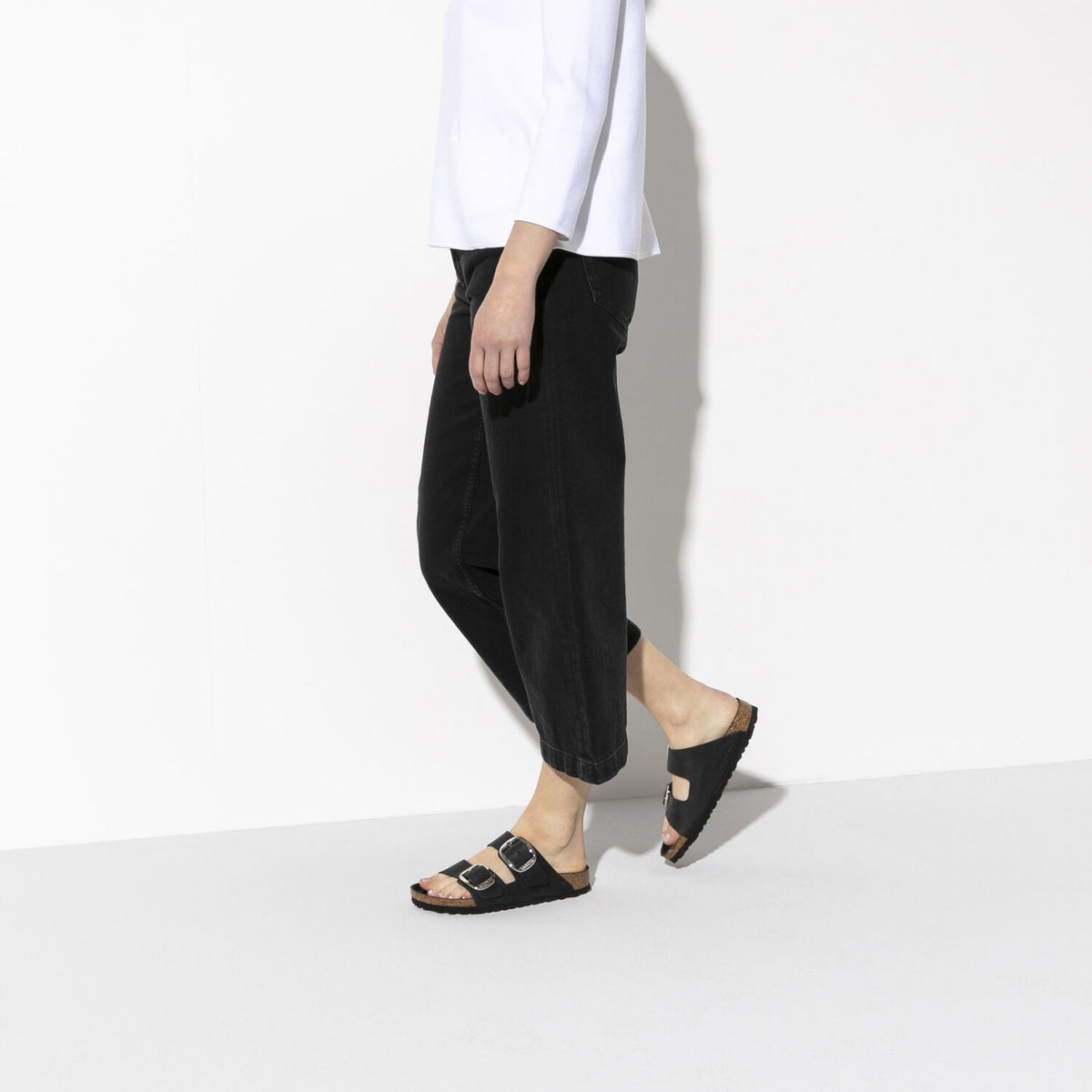 בירקנשטוק כפכפי נשים אריזונה אבזם שחור Birkenstock Arizona Black Big Buckel