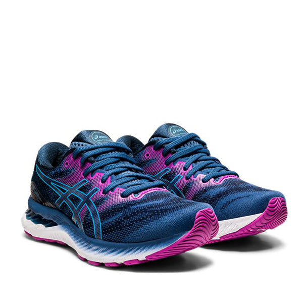 נעלי נשים רחבות אסיקס Asics Gel Nimbus 23 2E Women Grand Shark Aqua