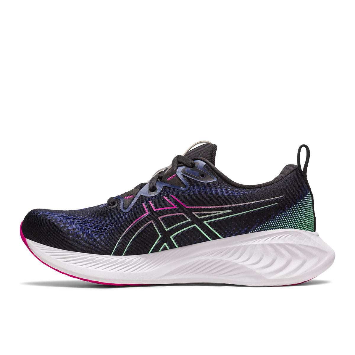 Asics Gel Cumulus 25 Women Black Pink Rave נעלי אסיקס קומולוס לנשים
