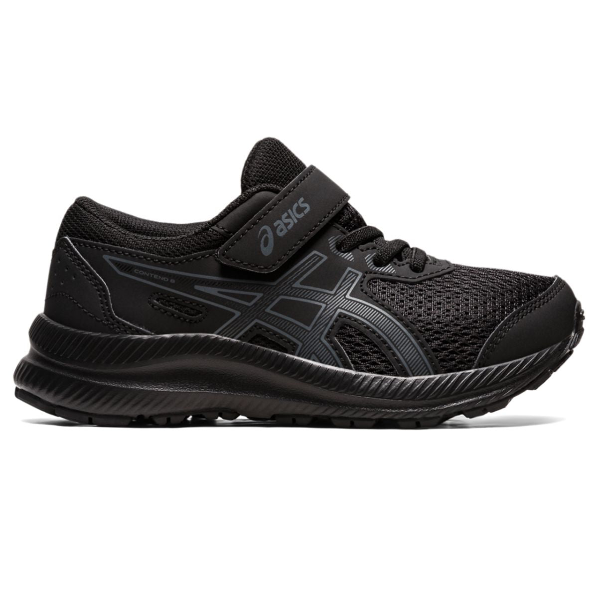 Asics Contend 8 PS Kids Black Carrier Grey נעלי אסיקס קונטנד ילדים