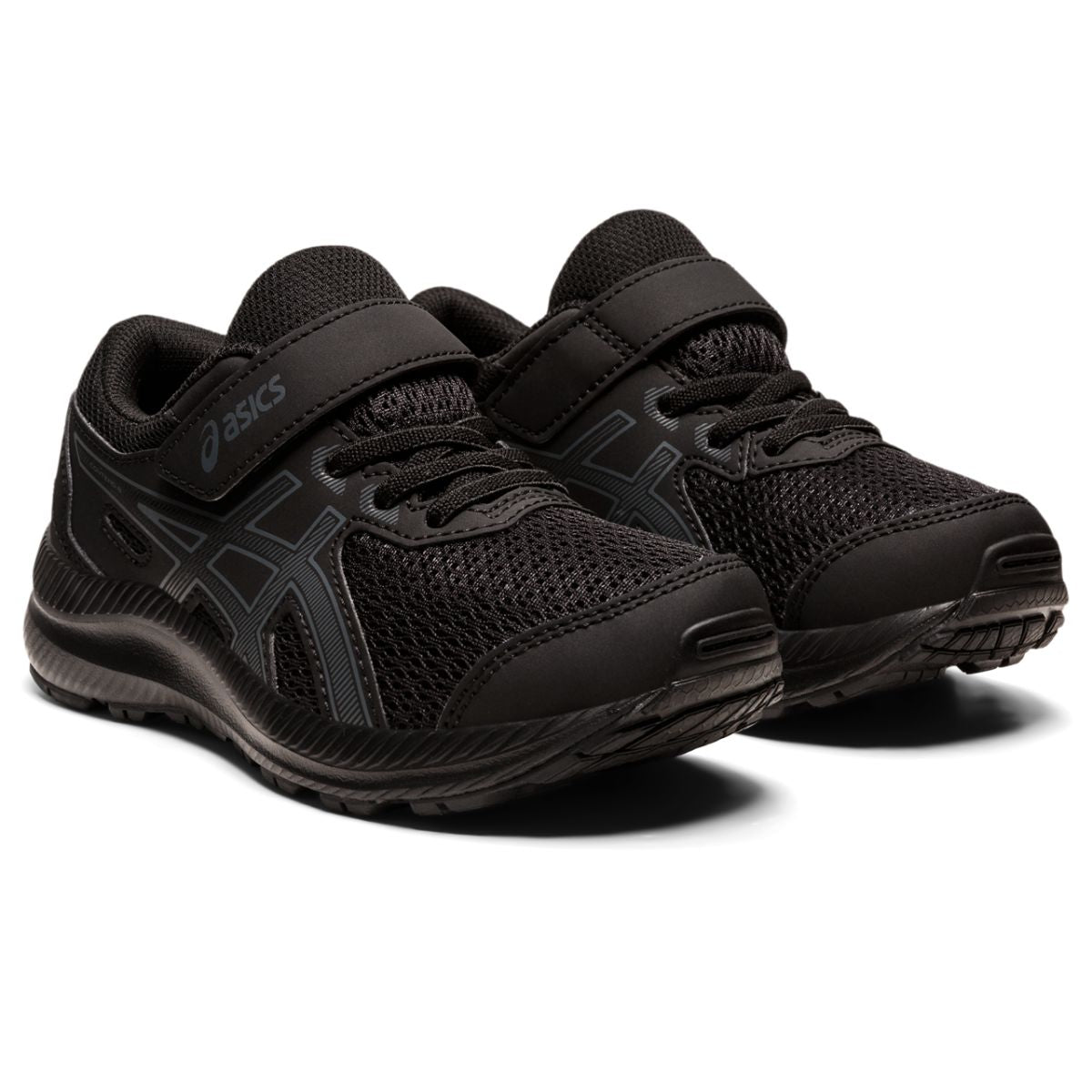 Asics Contend 8 PS Kids Black Carrier Grey נעלי אסיקס קונטנד ילדים