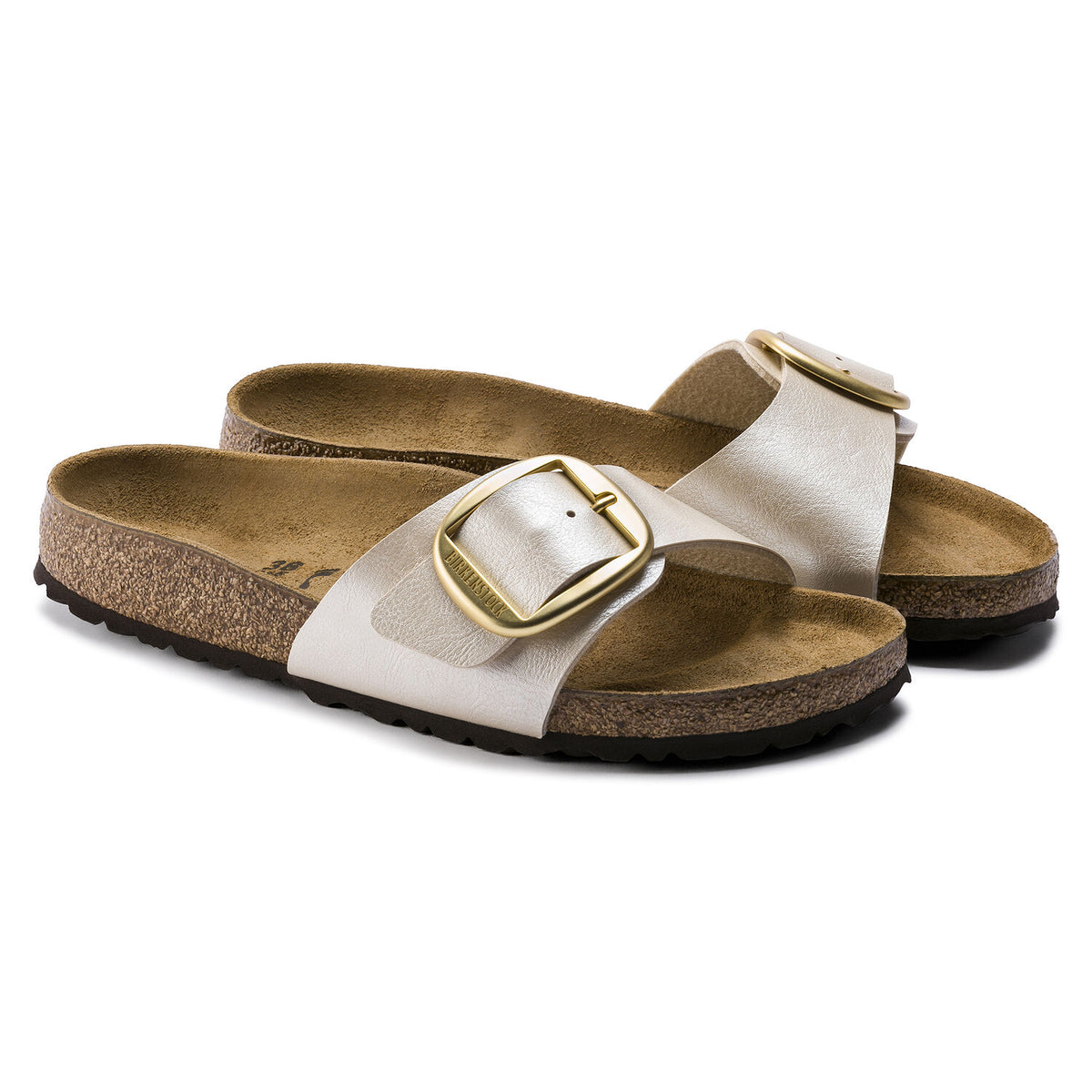 בירקנשטוק כפכפי נשים מדריד אבזם פרל לבן Birkenstock Madrid Big Buckle Pearl White (4520790589514)
