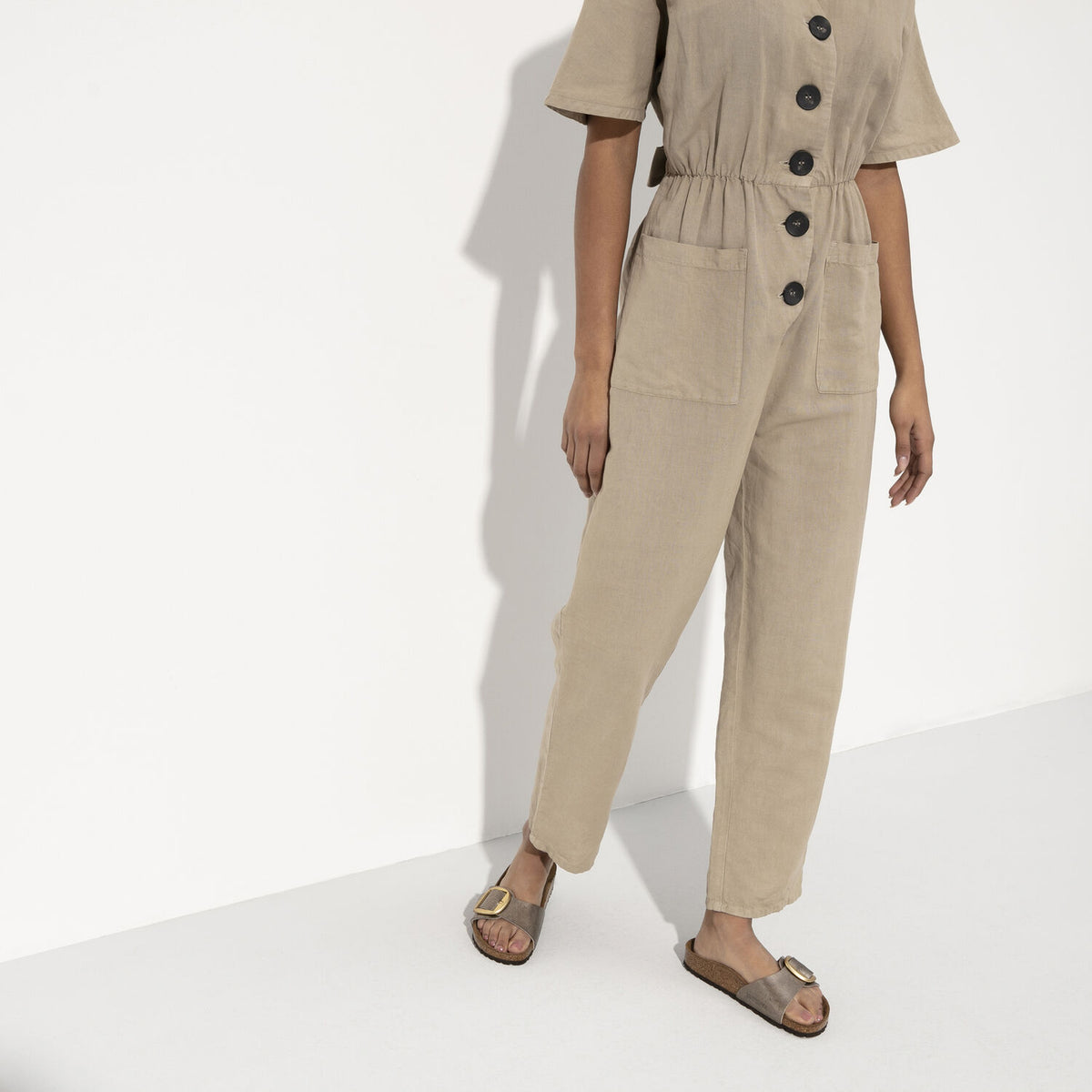 בירקנשטוק כפכפי נשים מדריד אבזם טיופ Birkenstock Madrid Big Buckle Graceful Taupe (4520790523978)