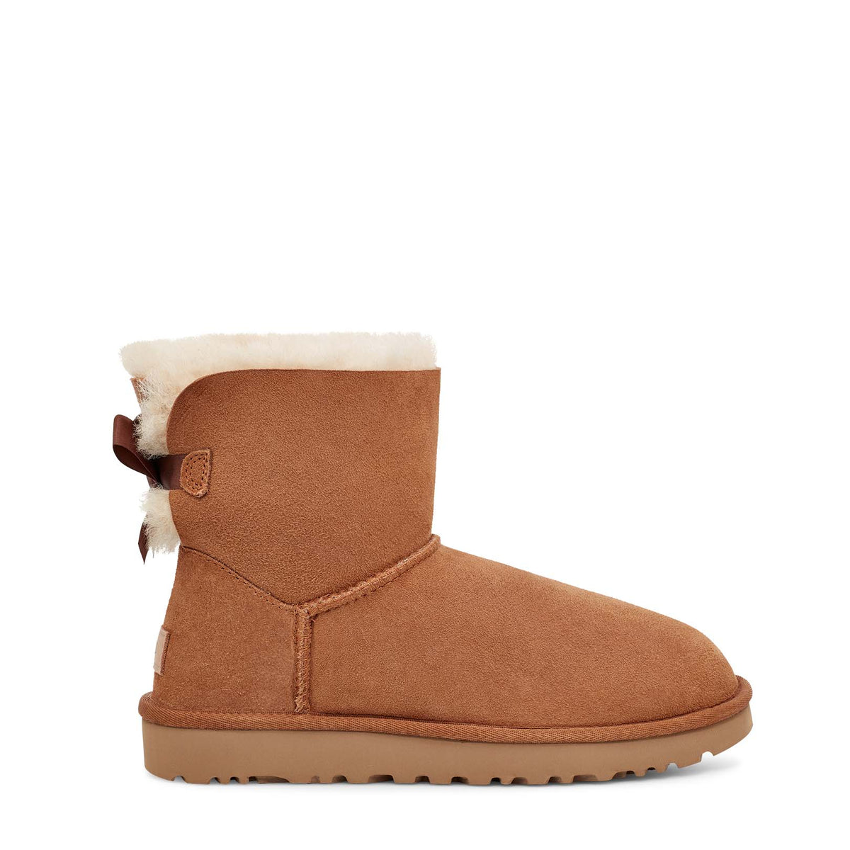מגפי נשים מיני בלי בו חום UGG Mini Bailey Bow II Chestnut