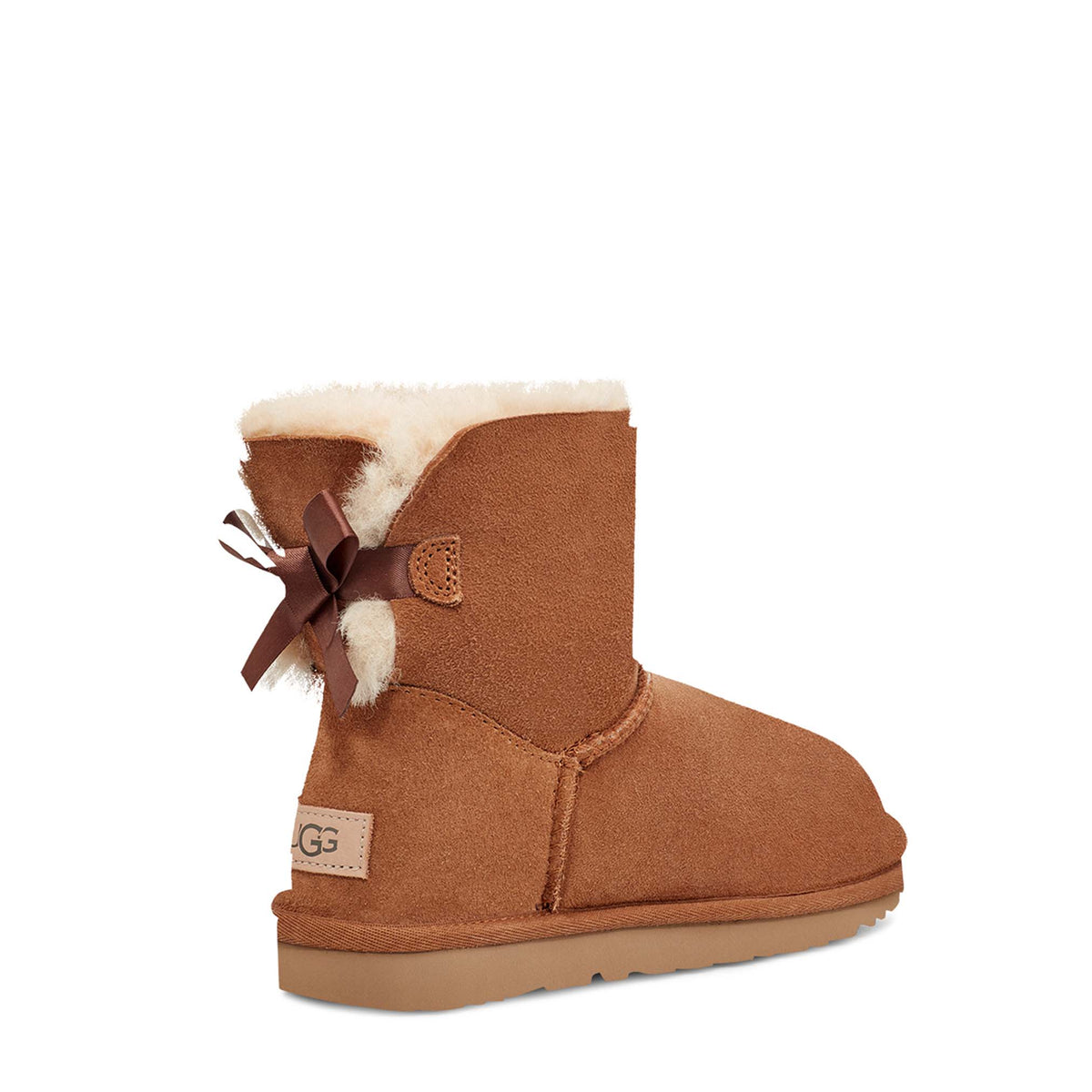 מגפי נשים מיני בלי בו חום UGG Mini Bailey Bow II Chestnut