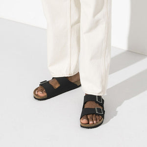 Birkenstock Arizona Black VEG כפכפי בירקנשטוק גברים טבעוני שחור