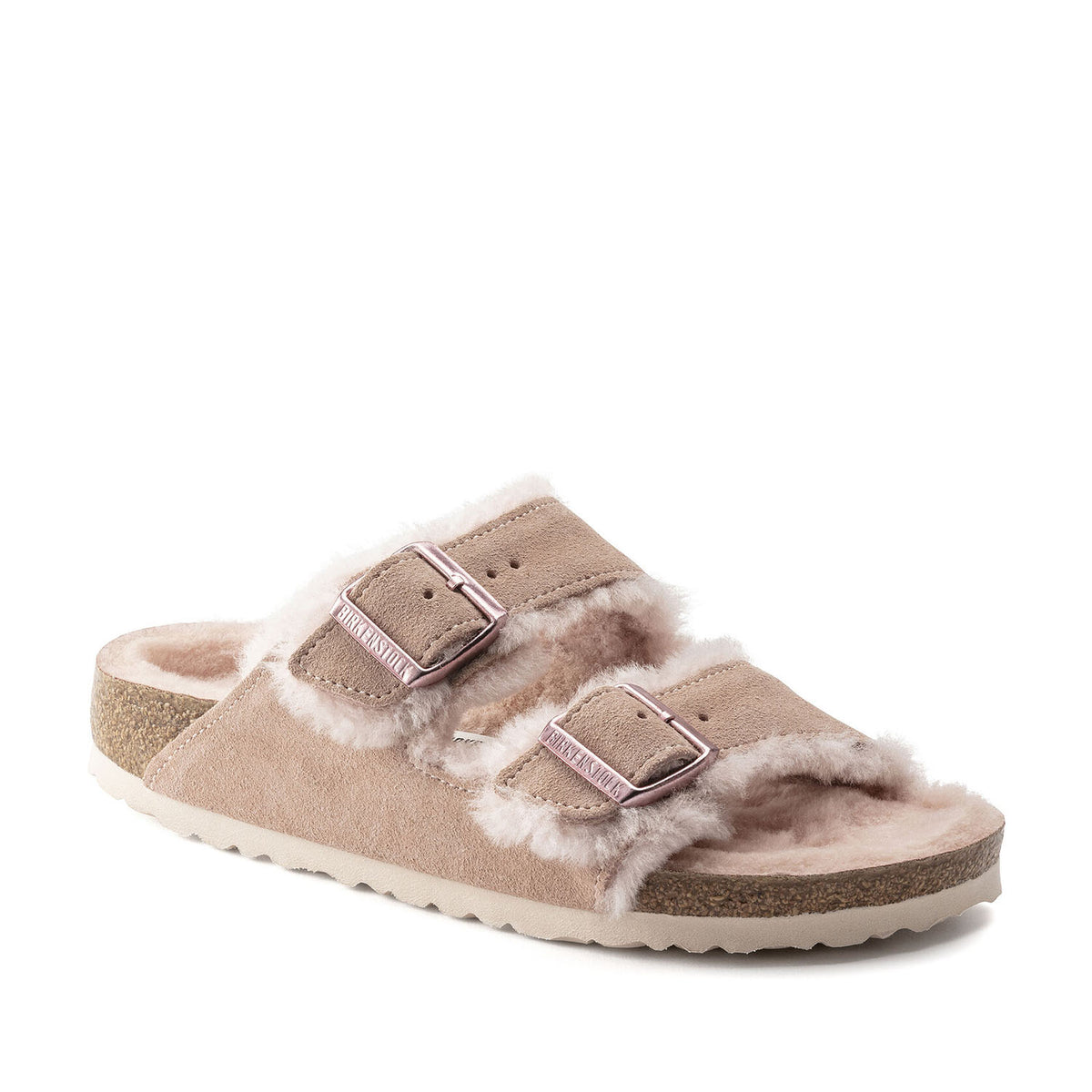 Birkenstock Arizona Shearling Fell Light Rose בירקנשטוק כפכפי נשים אריזונה עם פרווה