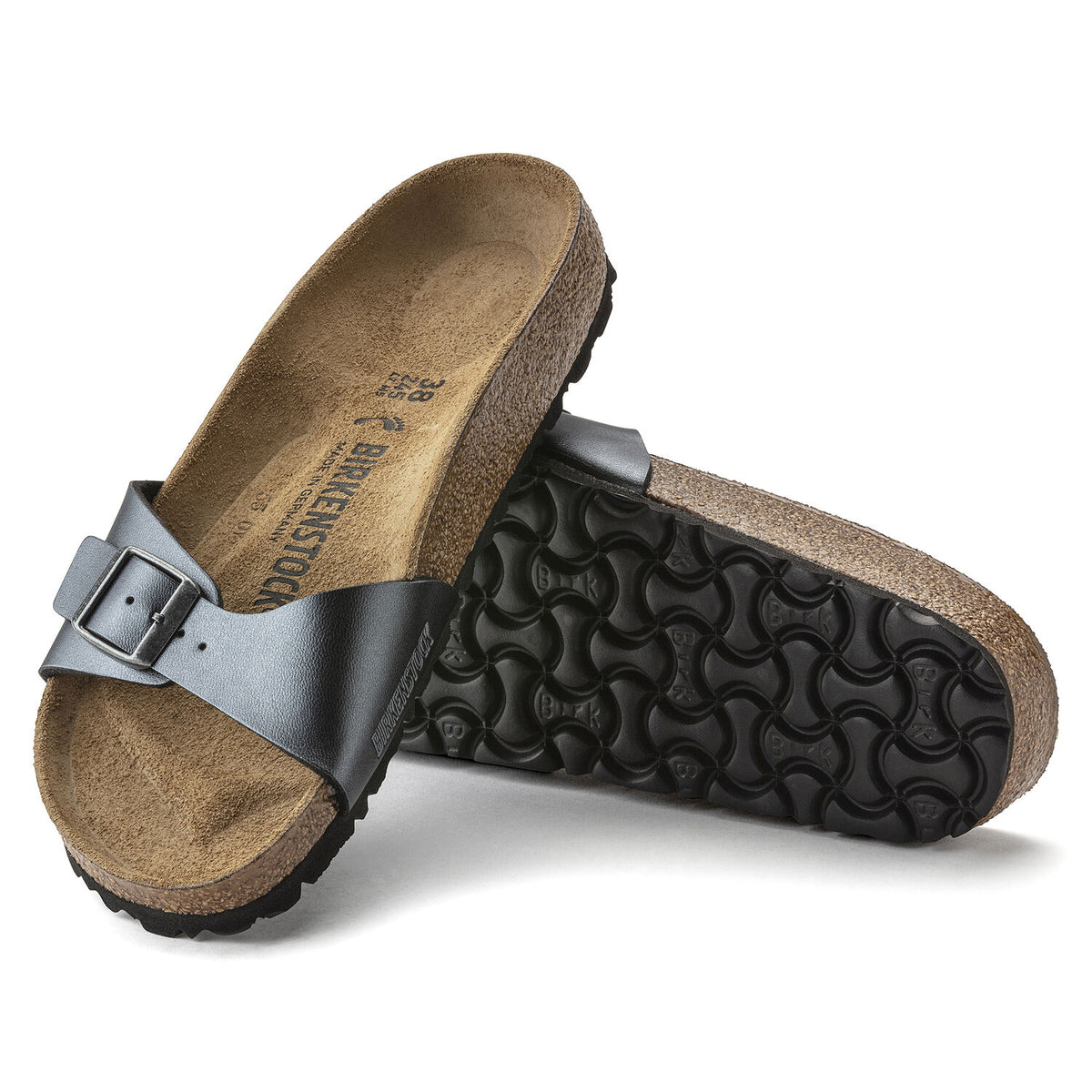 Birkenstock Madrid BS Metallic Black בירקנשטוק כפכפי נשים
