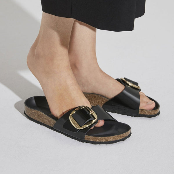 Birkenstock Madrid Big Buckle Black בירקנשטוק כפכפי נשים מדריד שחור