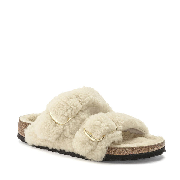 Birkenstock Arizona Big Buckle Teddy Eggshell כפכפי נשים בירקנשטוק - Original's