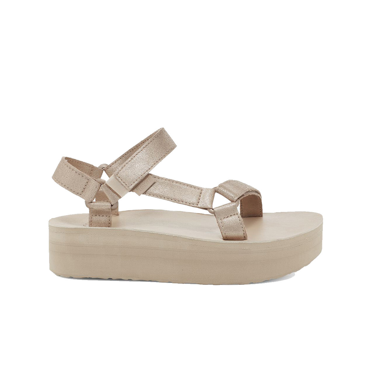 Teva Flatform Universal Leather Metallic Champagne סנדלי נשים