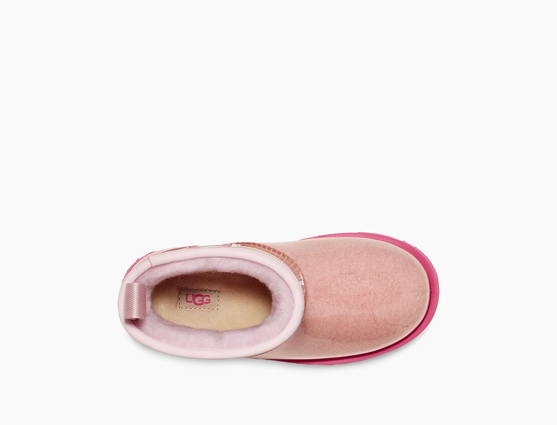 UGG Classic Clear Mini II Pink קלאסיק קליר מיני ורוד מגפי ילדים