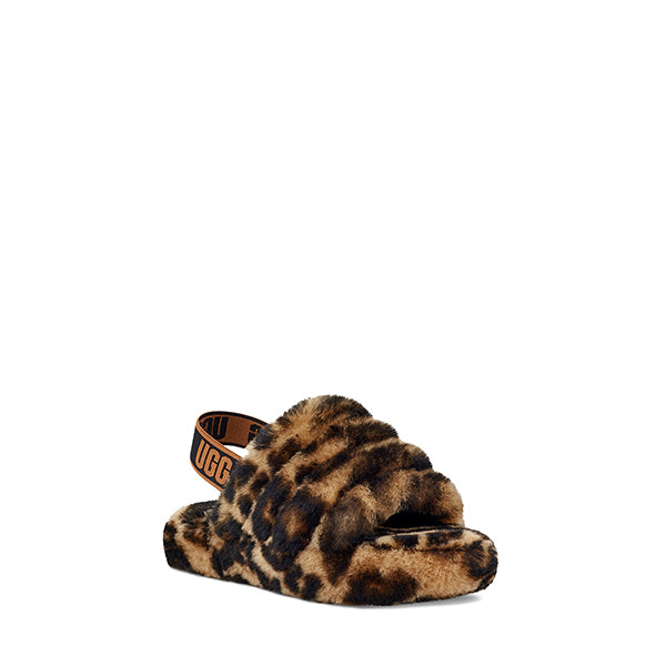 UGG Fluff Yeah Panther Print Butterscotch פלאף סלייד מנומר ילדים