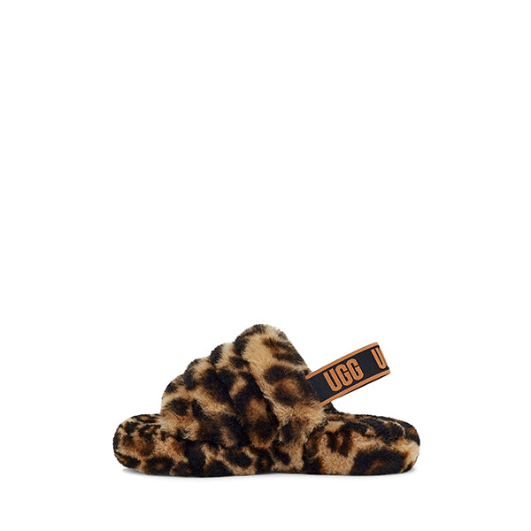 UGG Fluff Yeah Panther Print Butterscotch פלאף סלייד מנומר ילדים