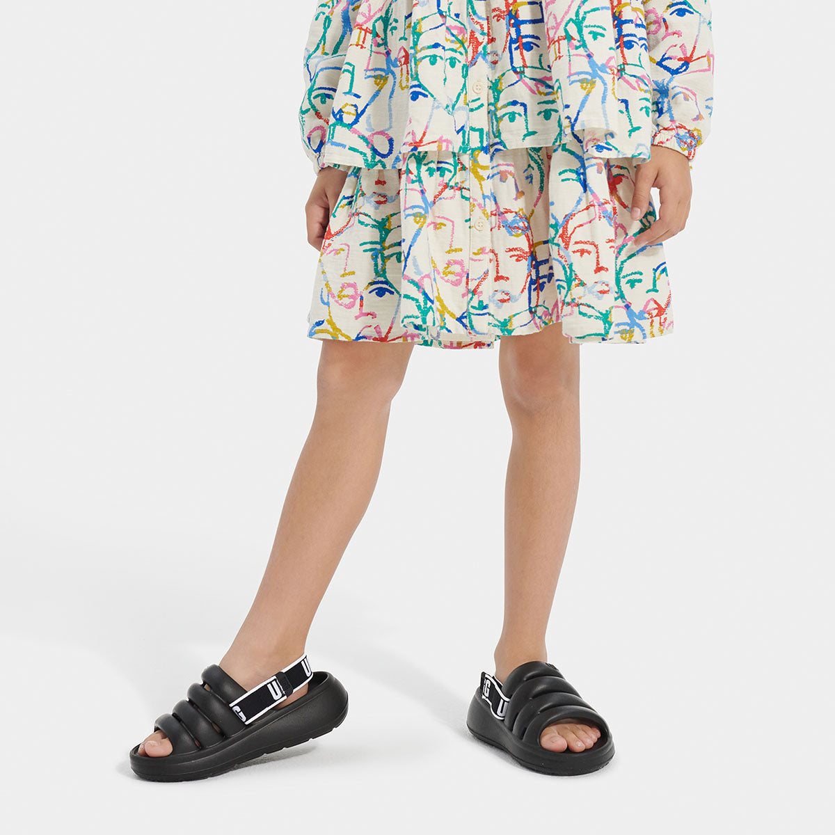 UGG Sport Yeah Black כפכפי ילדים