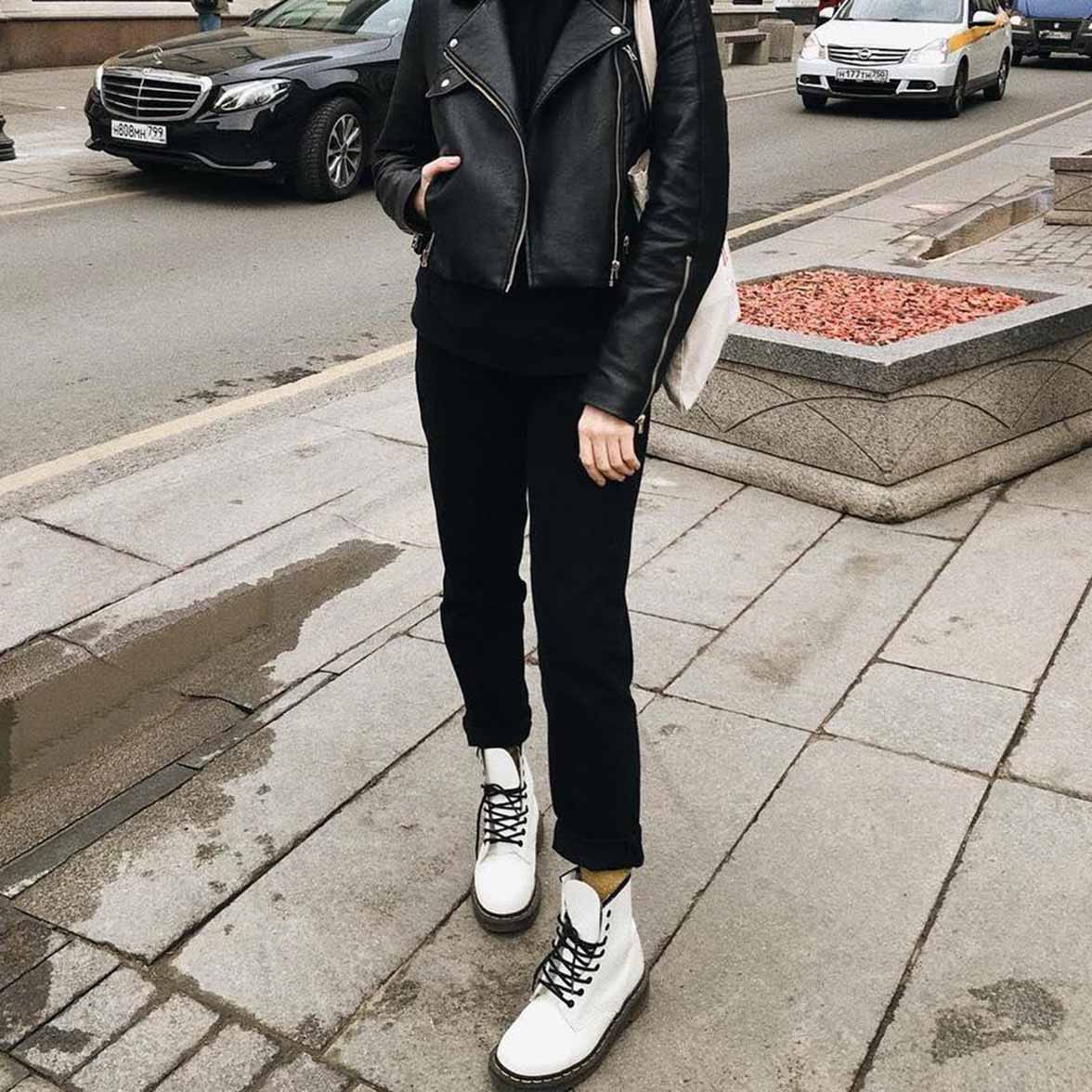 נעלי ד״ר מרטינס Dr. Martens Eye Boot White Smooth 1460