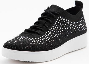 Fit-Flop Rally Ombre Crystal Knit Sneakers Black נעלי נשים פיט פלופ