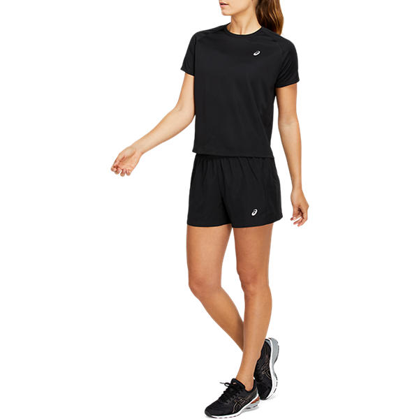 Asics Icon SS Top Black Grey חולצת נשים אסיקס