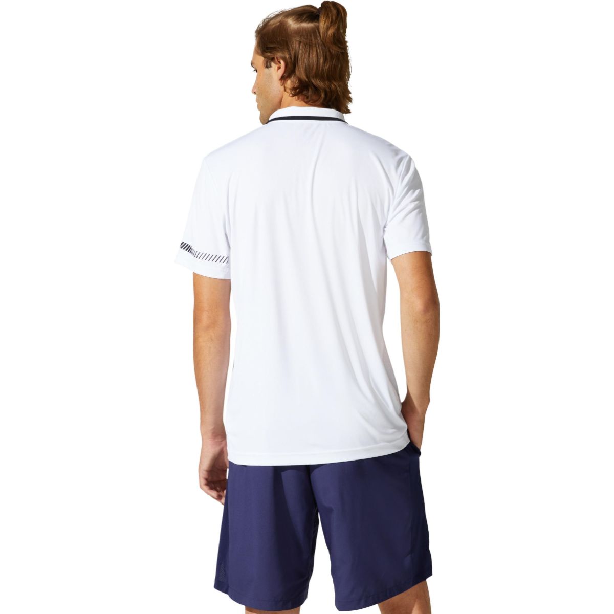 Asics Court M Polo Shirt White חולצה לגברים אסיקס