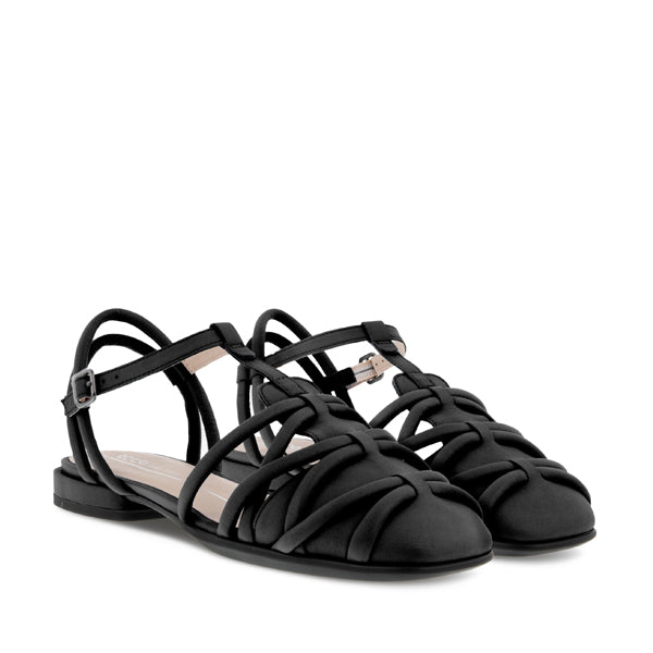 Ecco Anine Squared Black אקו סנדלי נשים