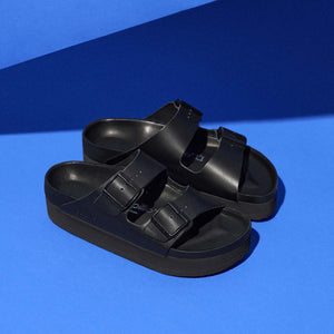 Birkenstock Arizona Platform Exquisite Black בירקנשטוק כפכפי נשים אריזונה שחור