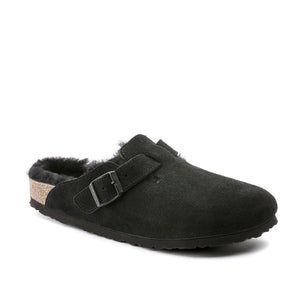 בירקנשטוק כפכפי נשים בוסטון פרווה Birkenstock Boston Fur Black