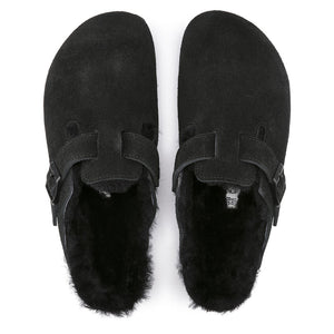 בירקנשטוק כפכפי נשים בוסטון פרווה Birkenstock Boston Fur Black