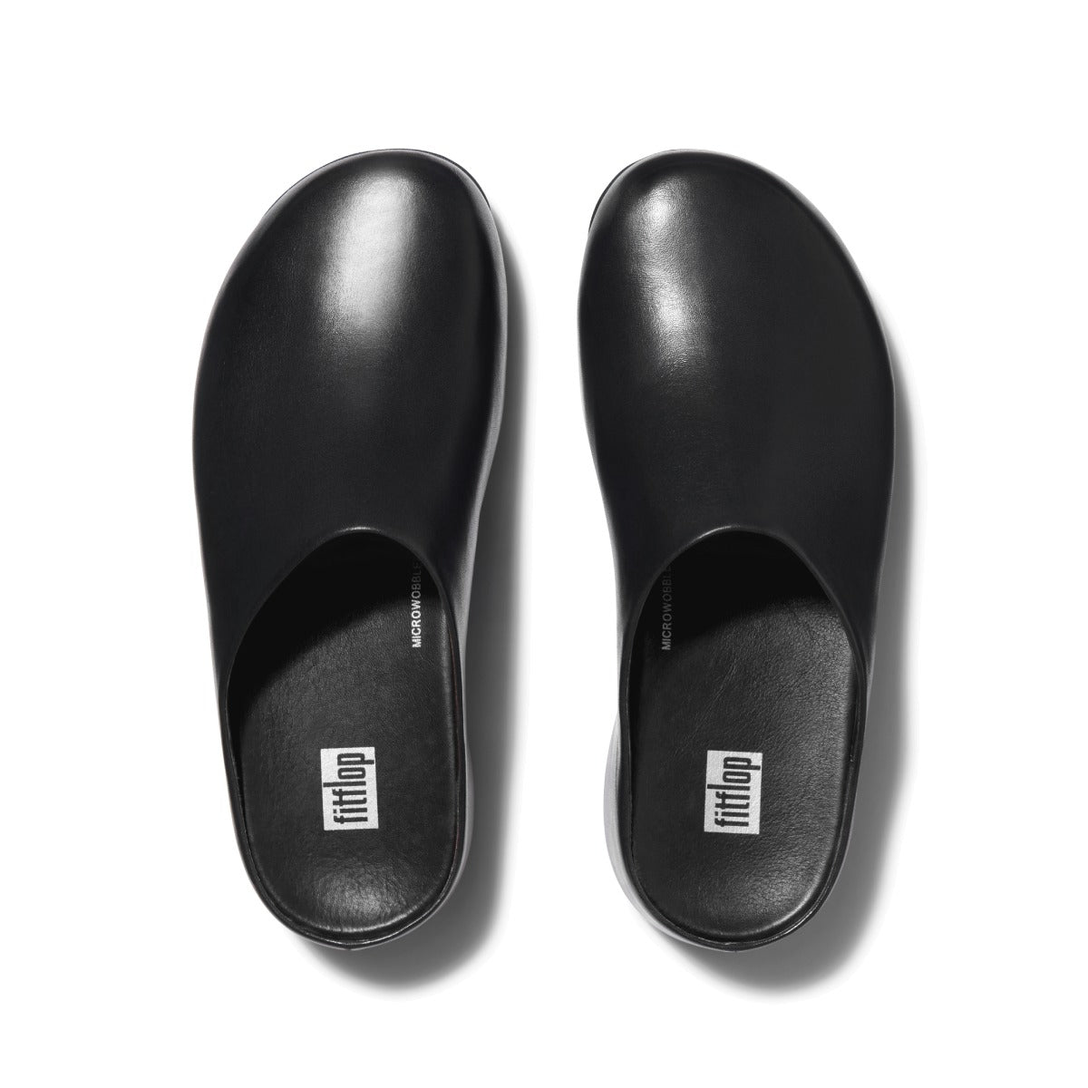 Fit-Flop Shuv Black Leather Women פיט פלופ לוטי שוב שחור נשים