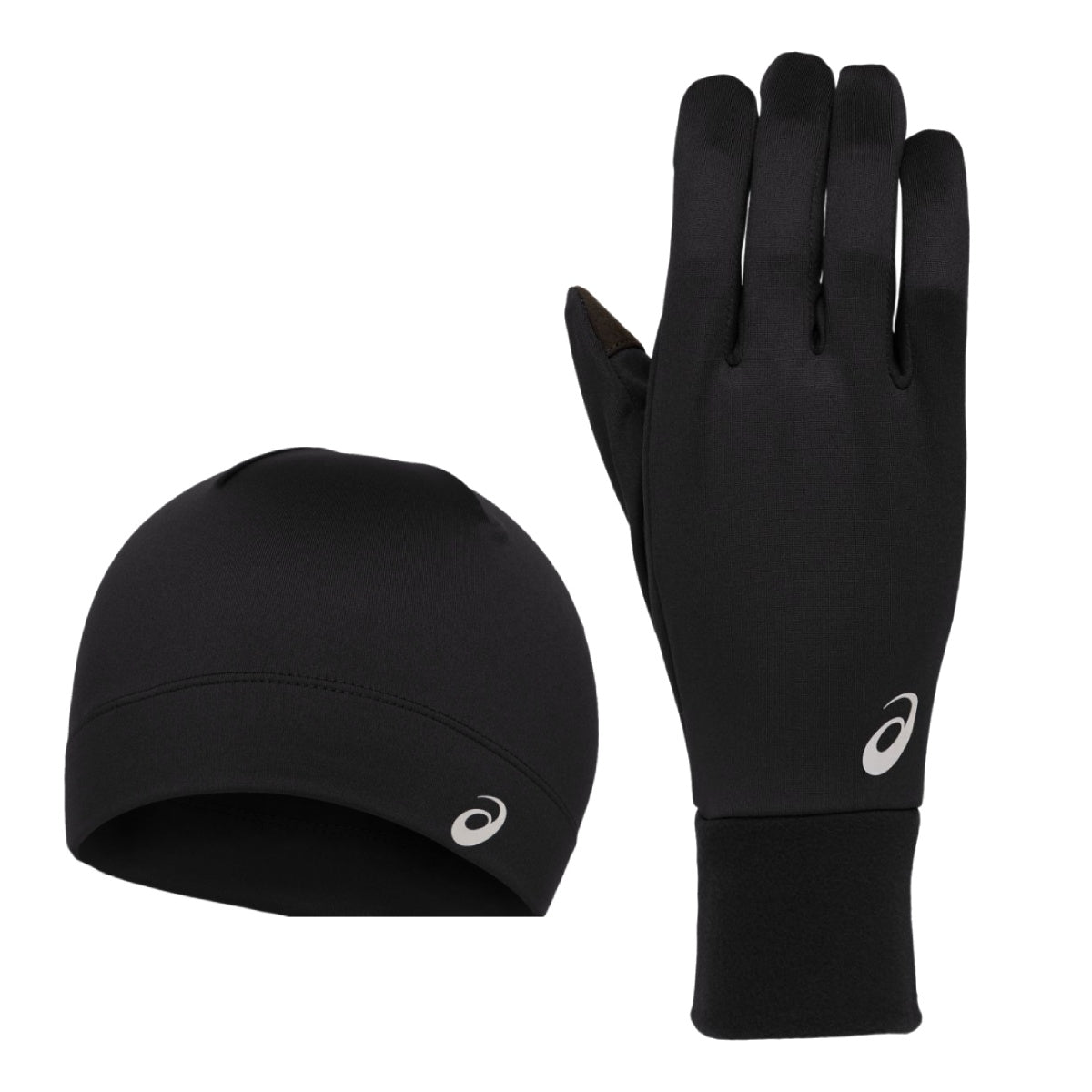 Asics Running Pack Black מארז כפפות וכובע גרב לריצה אסיקס