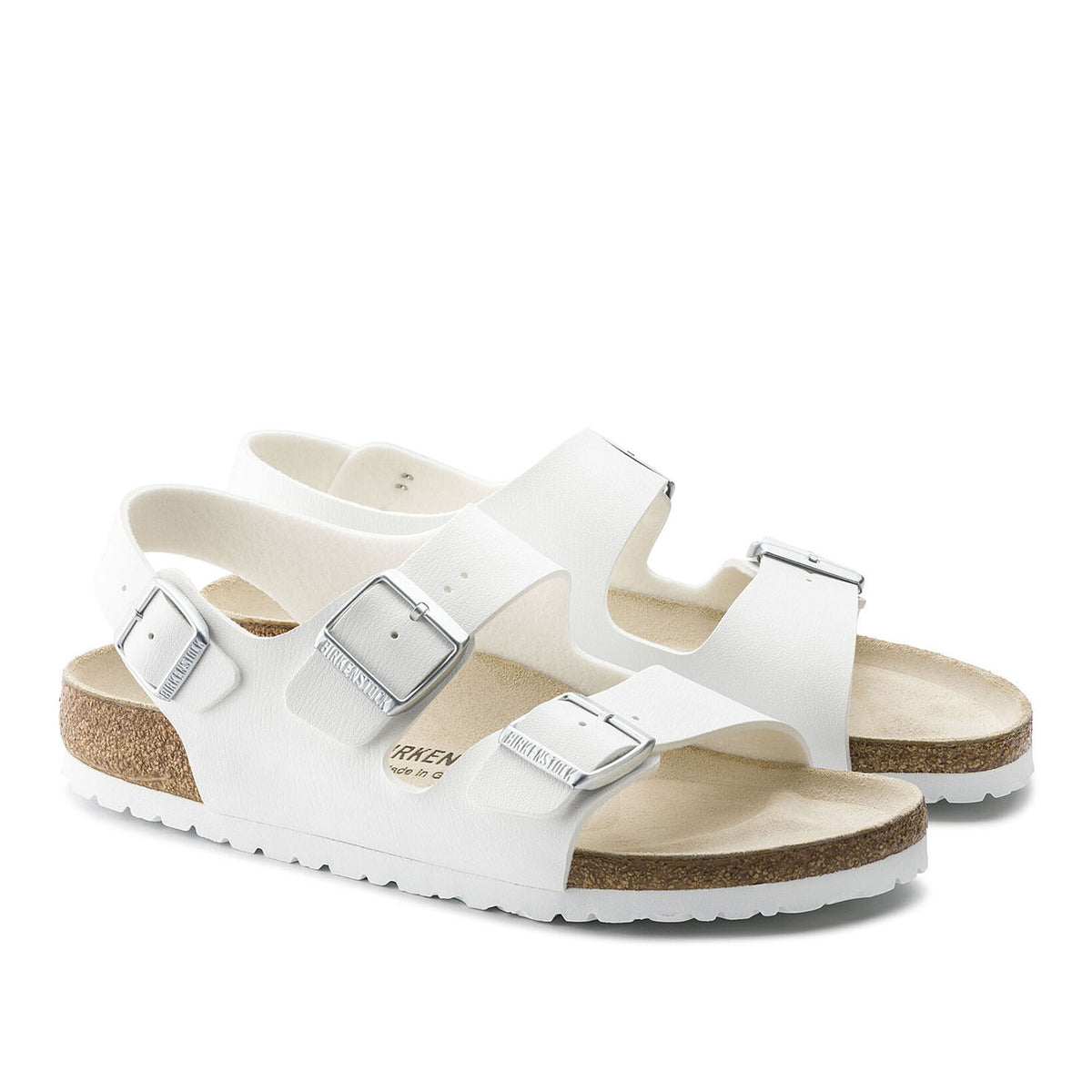 Birkenstock Milano BS White בירקנשטוק סנדלי נשים מילאנו לבן