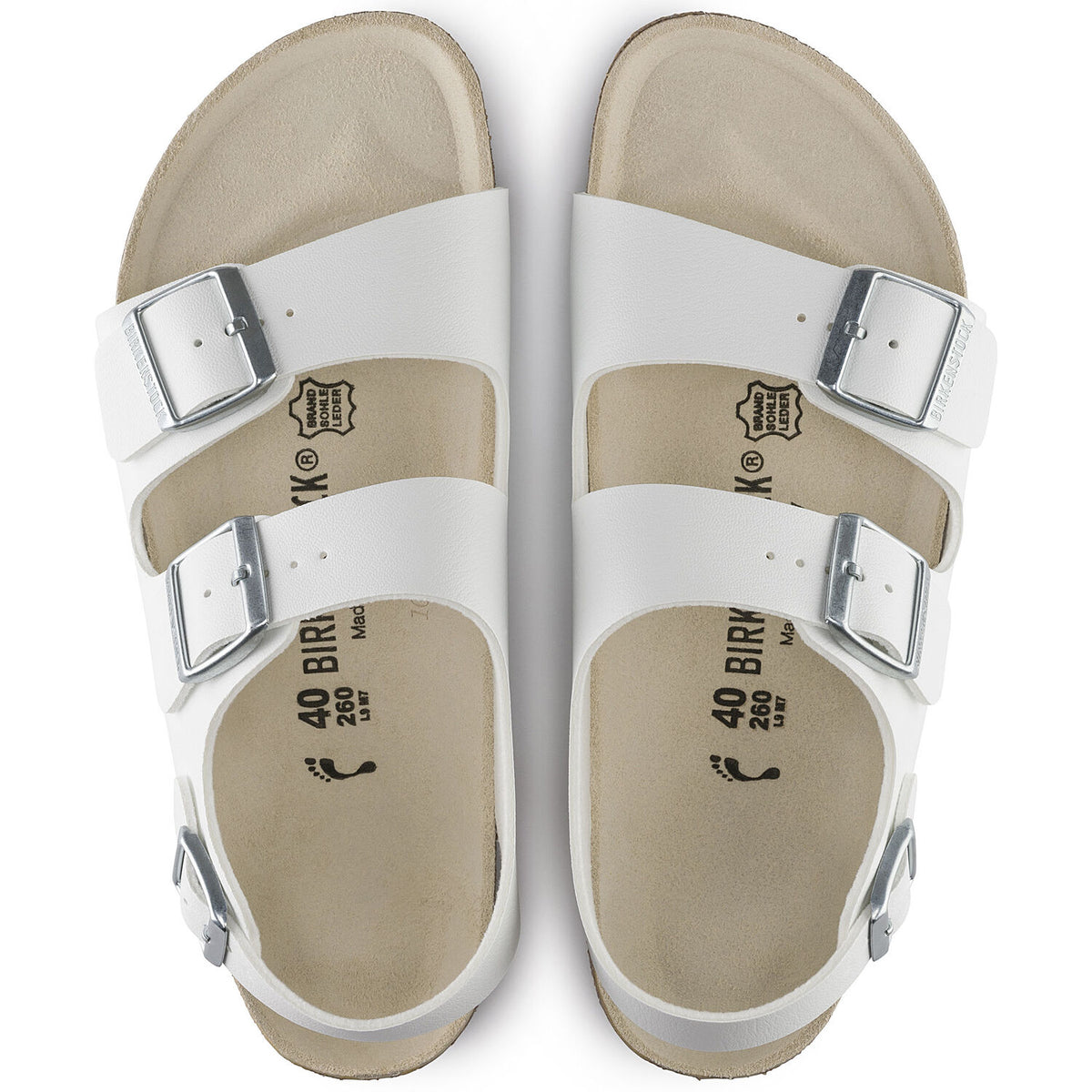 Birkenstock Milano BS White בירקנשטוק סנדלי נשים מילאנו לבן