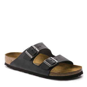 Birkenstock Arizona Oiled Leather Black בירקנשטוק כפכפי נשים אריזונה שחור