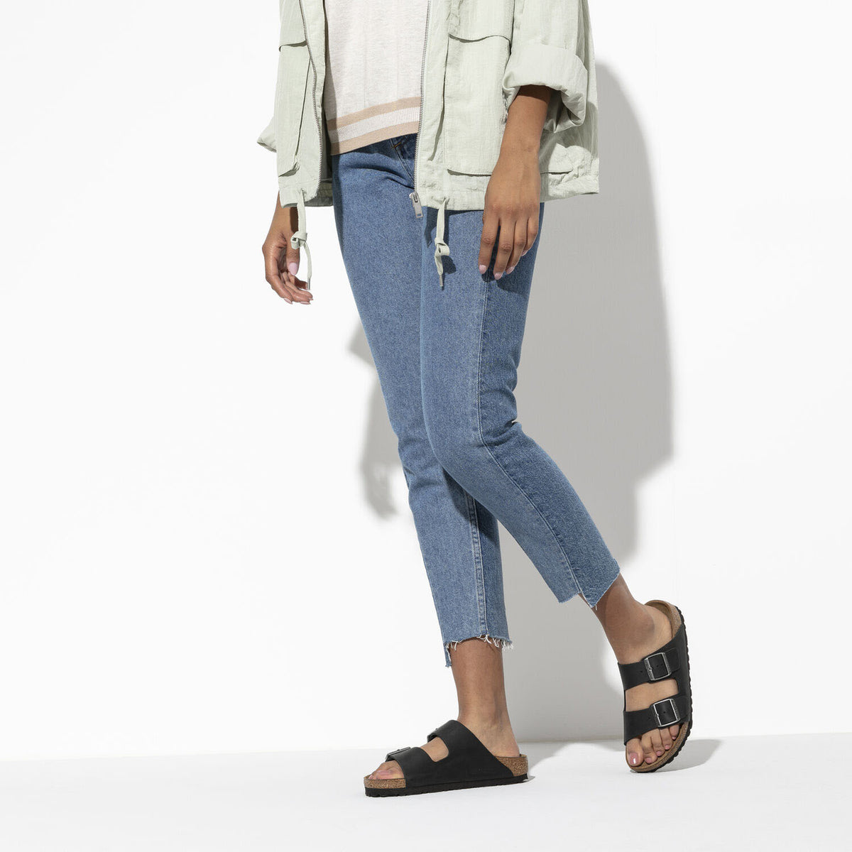 Birkenstock Arizona Oiled Leather Black בירקנשטוק כפכפי נשים אריזונה שחור