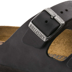 Birkenstock Arizona Oiled Leather Black בירקנשטוק כפכפי נשים אריזונה שחור