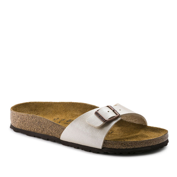 בירקנשטוק - כפכפי נשים Madrid  Graceful Pearl White אנטיק לייס