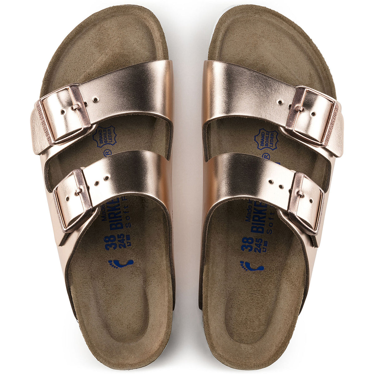 בירקנשטוק כפכפי נשים אריזונה קופר מטאלי Birkenstock Arizona Metallic Copper (4520241463370)