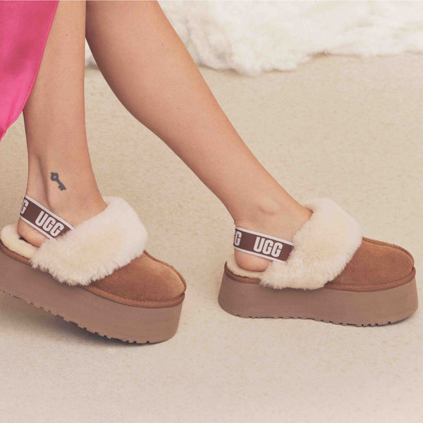 UGG Women's Funkette Chestnut סנדליי פלטפורמה פאנקט חום - Original's