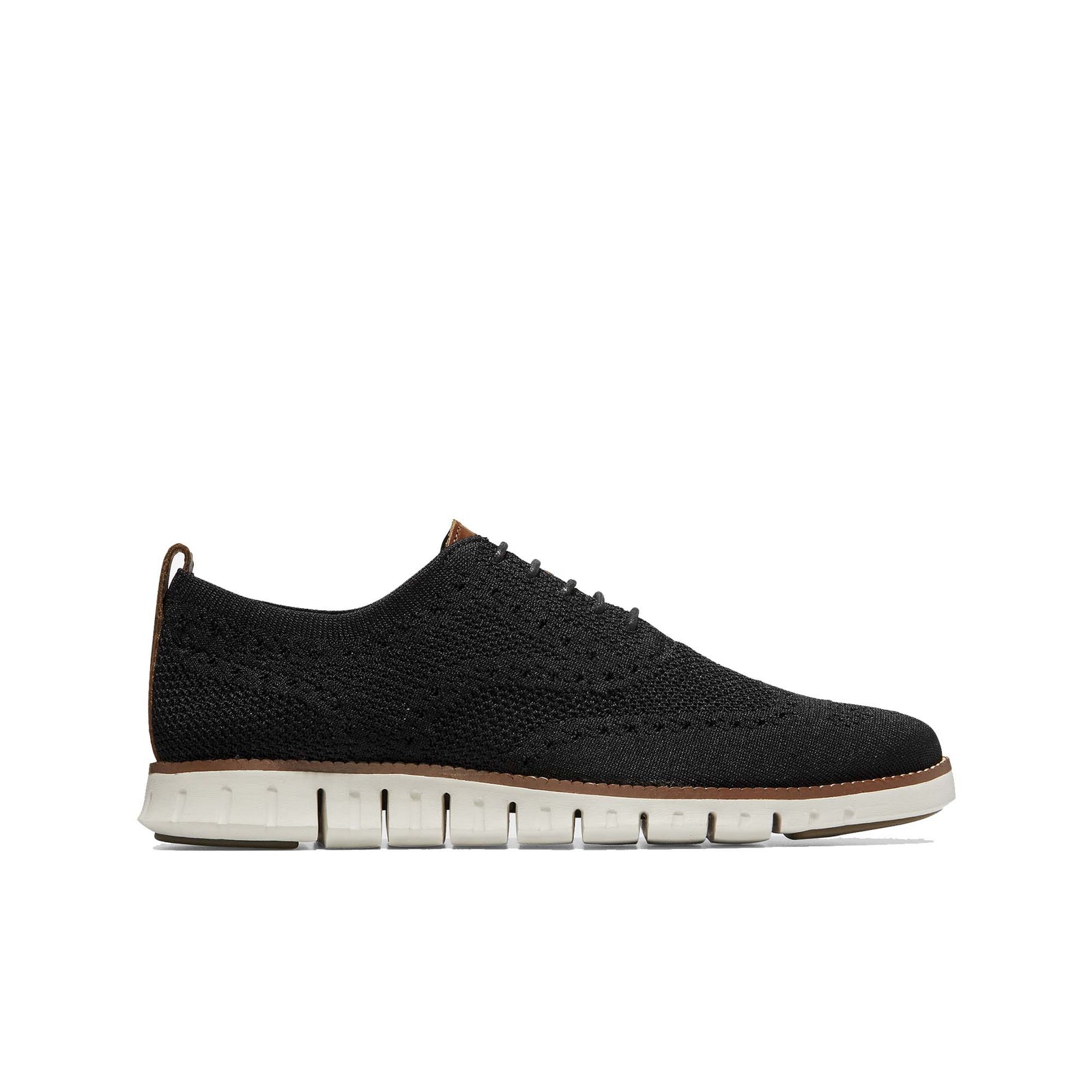 נעלי גברים קול האן Cole Haan ZERØGRAND Stitchlite Oxfrd Black Knit Ivory