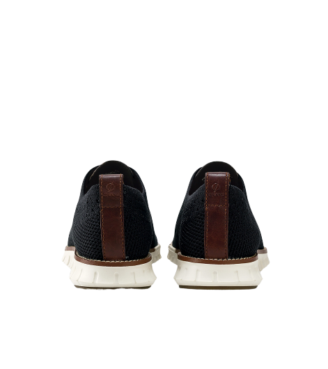 נעלי גברים קול האן Cole Haan Zerogrand Stitchlite Oxfrd Black Knit Ivory (4531376881738)