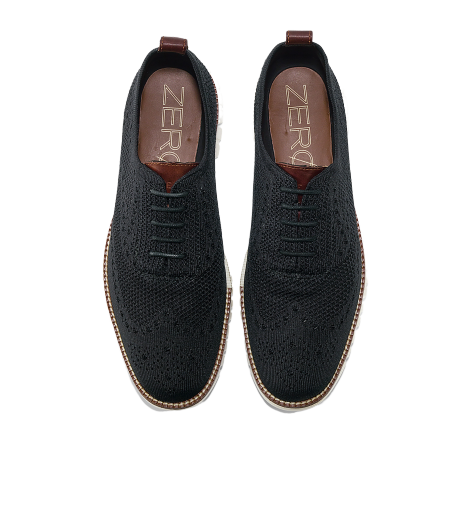 נעלי גברים קול האן Cole Haan Zerogrand Stitchlite Oxfrd Black Knit Ivory (4531376881738)
