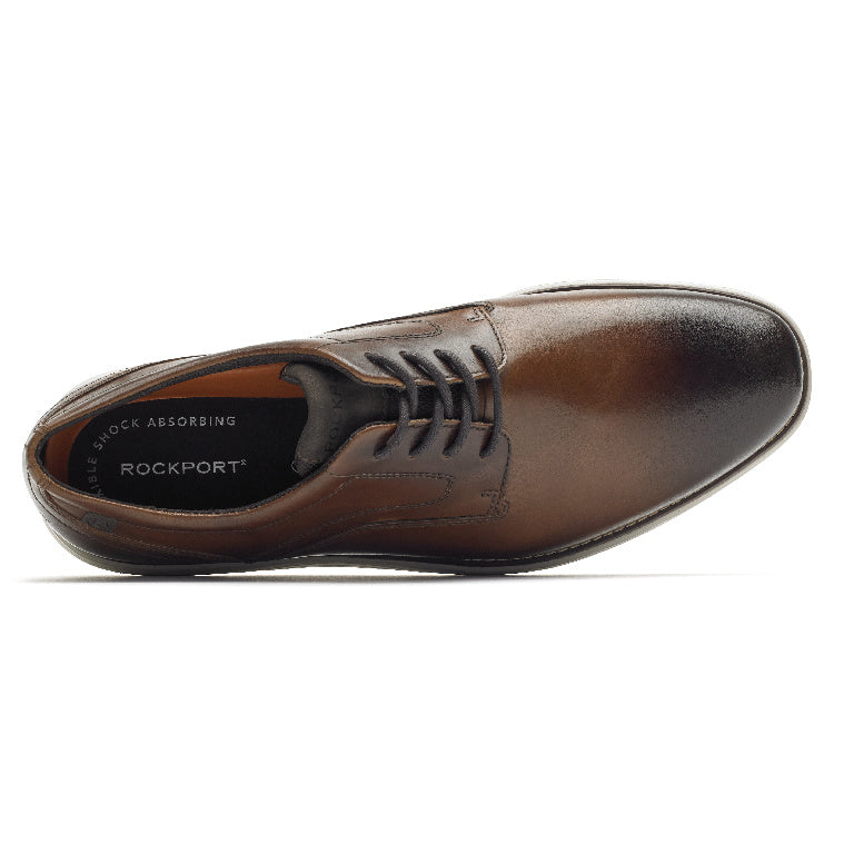 Rockport Garett Plain Toe Cognac נעלי רוקפורט לגברים
