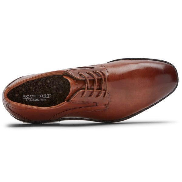Rockport TM Office Plain Toe British Tan Men רוקפורט נעלי גברים חום (4791794040906)