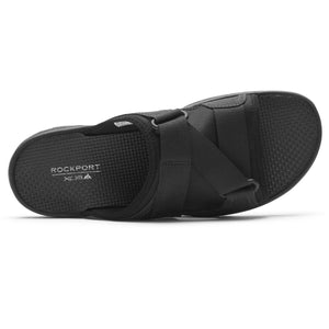 Rockport Velcro Slide Black כפכפי גברים שחורים רוקפורט
