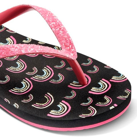 Reef Kids Stargazer Prints Pink Rainbows כפכפי ריף ילדים