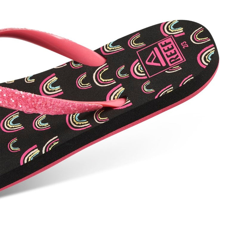 Reef Kids Stargazer Prints Pink Rainbows כפכפי ריף ילדים