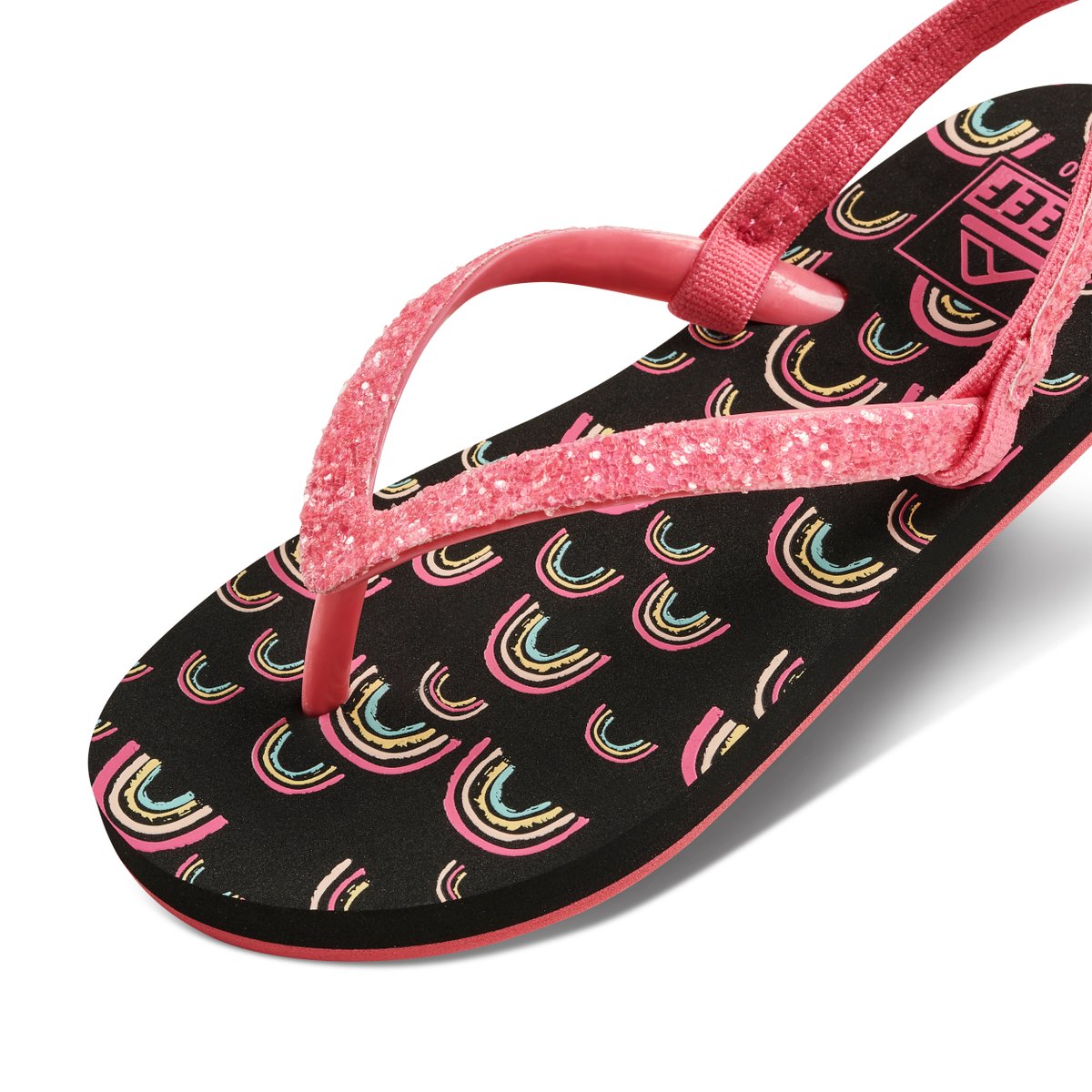 Reef Little Stargazer Prints Pink Rainbows ריף כפכפי תינוקות