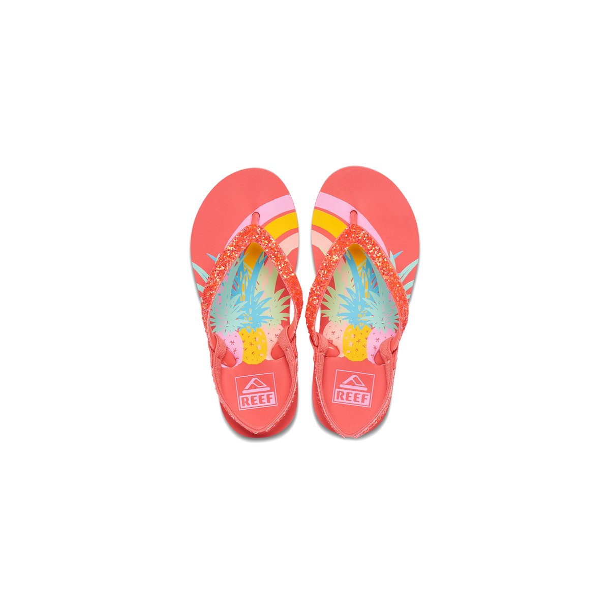 Reef Little Stargazer Prints Pineapple Rainbows כפכפי תינוקות ריף