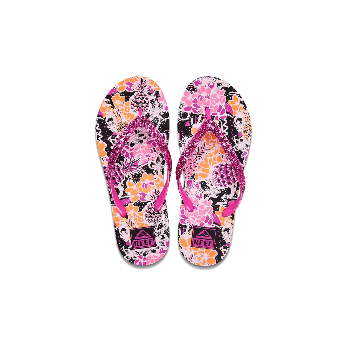 Reef Kids Stargazer Prints Pineapple Floral כפכפי תינוקות ריף