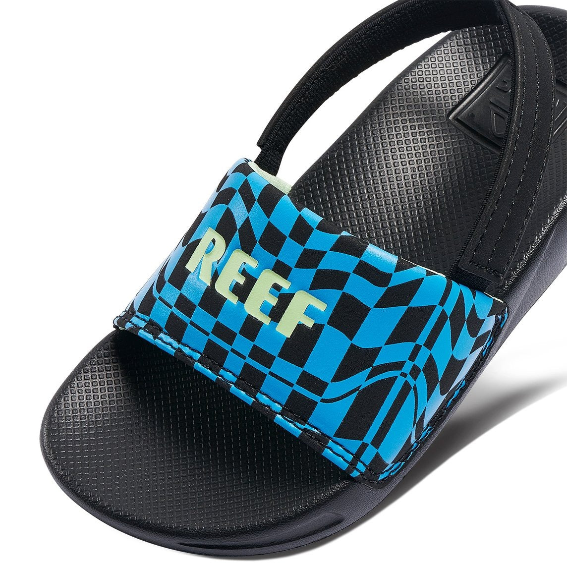 Reef Little One Slide Swell Checkers כפכפי תינוקות ריף כחול