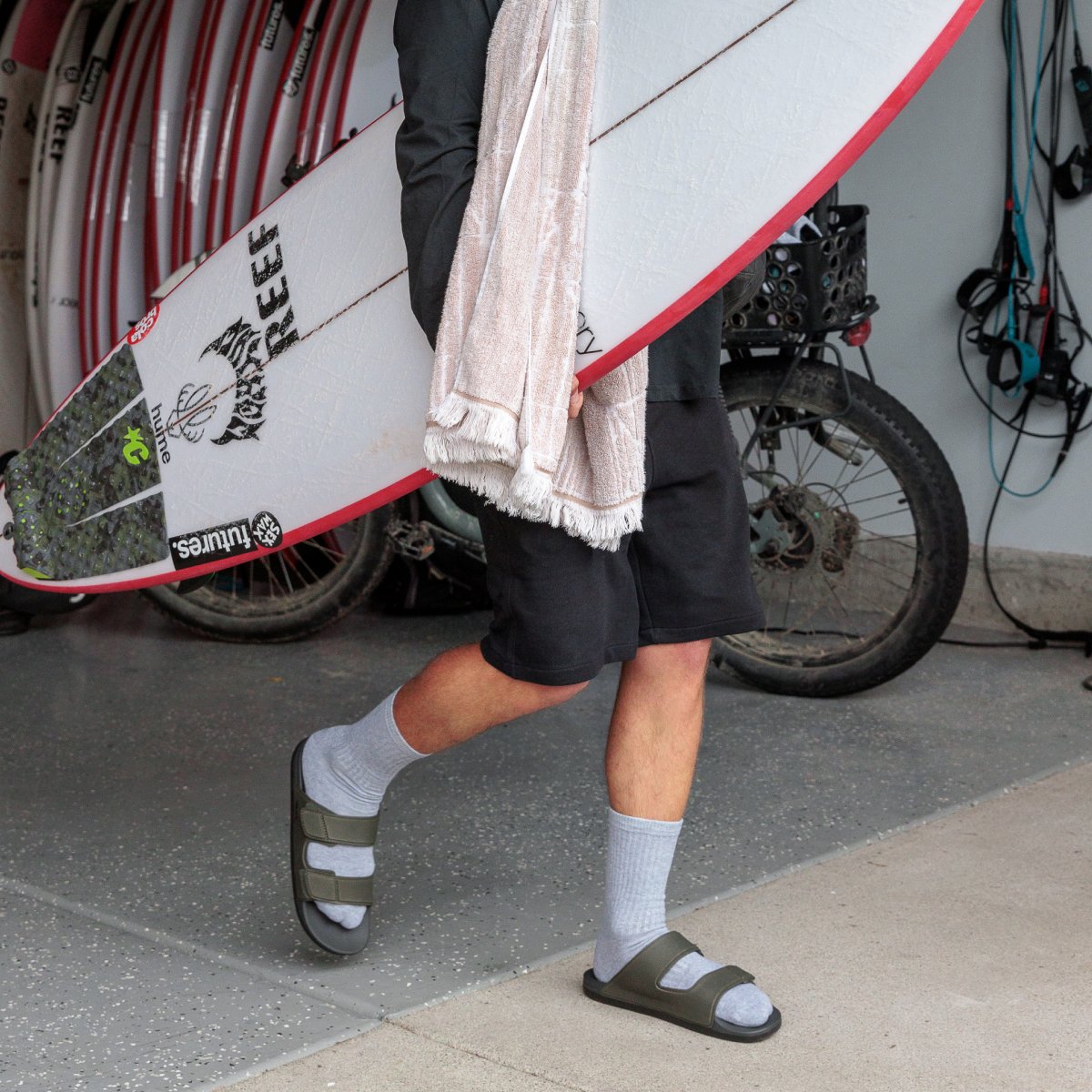 Reef Cushion Tradewind Grey Olive כפכפי גברים ריף